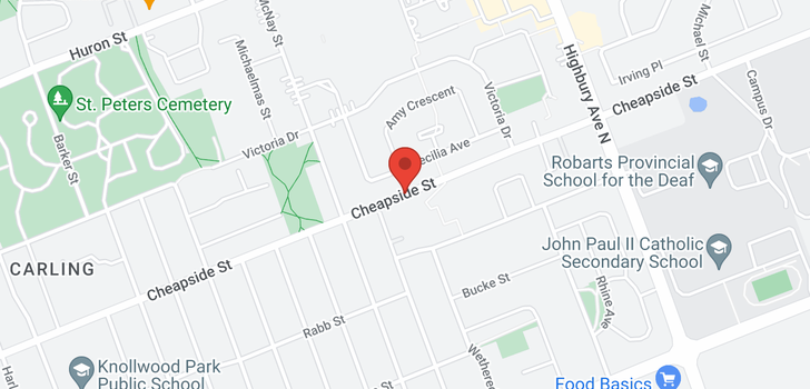 map of 708 CHEAPSIDE STREET